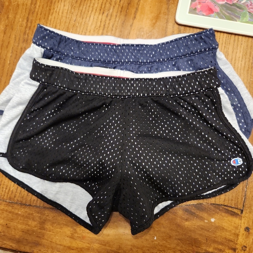 *Bundle*Champion Women's Black and Gray Athletic Shorts 2 Pairs